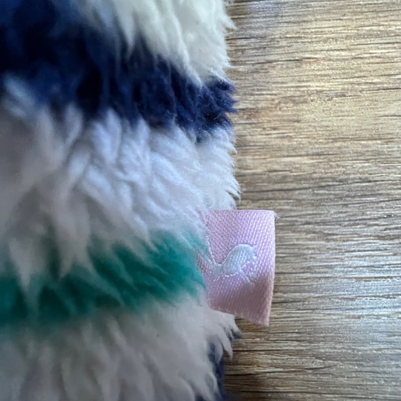 Joules Girls Fleece Quarter Zip Sweater Striped Sherpa Cozy Winter Sz 9-10 Y - Picture 6 of 13